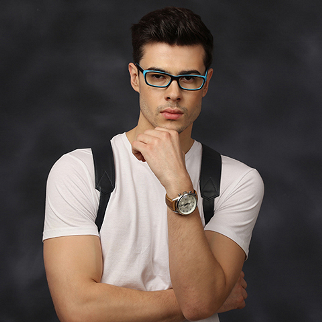 Vincent Chase Online Sky Blue Full Rim Rectangle right side