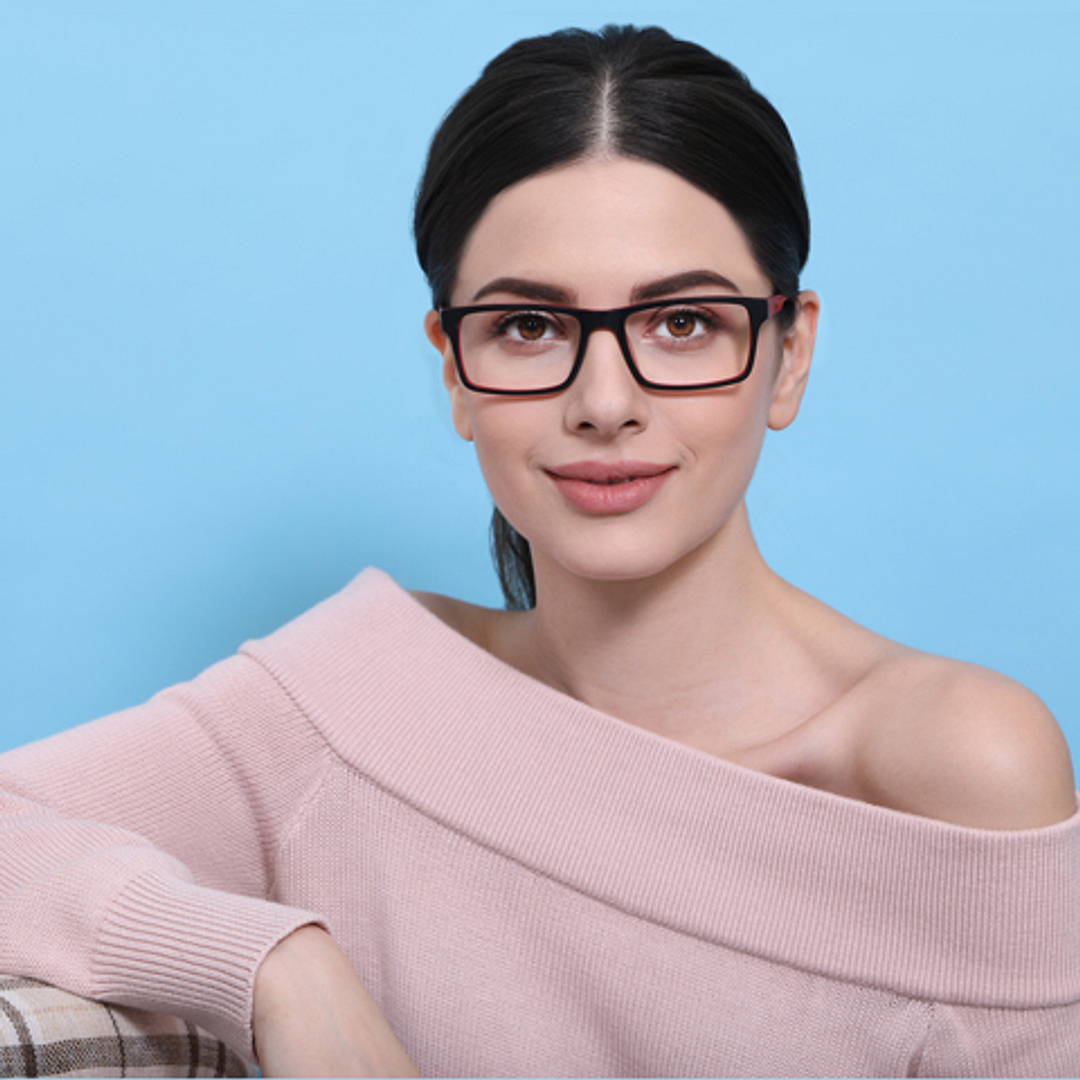 Vincent Chase Online Red Full Rim Rectangle left side