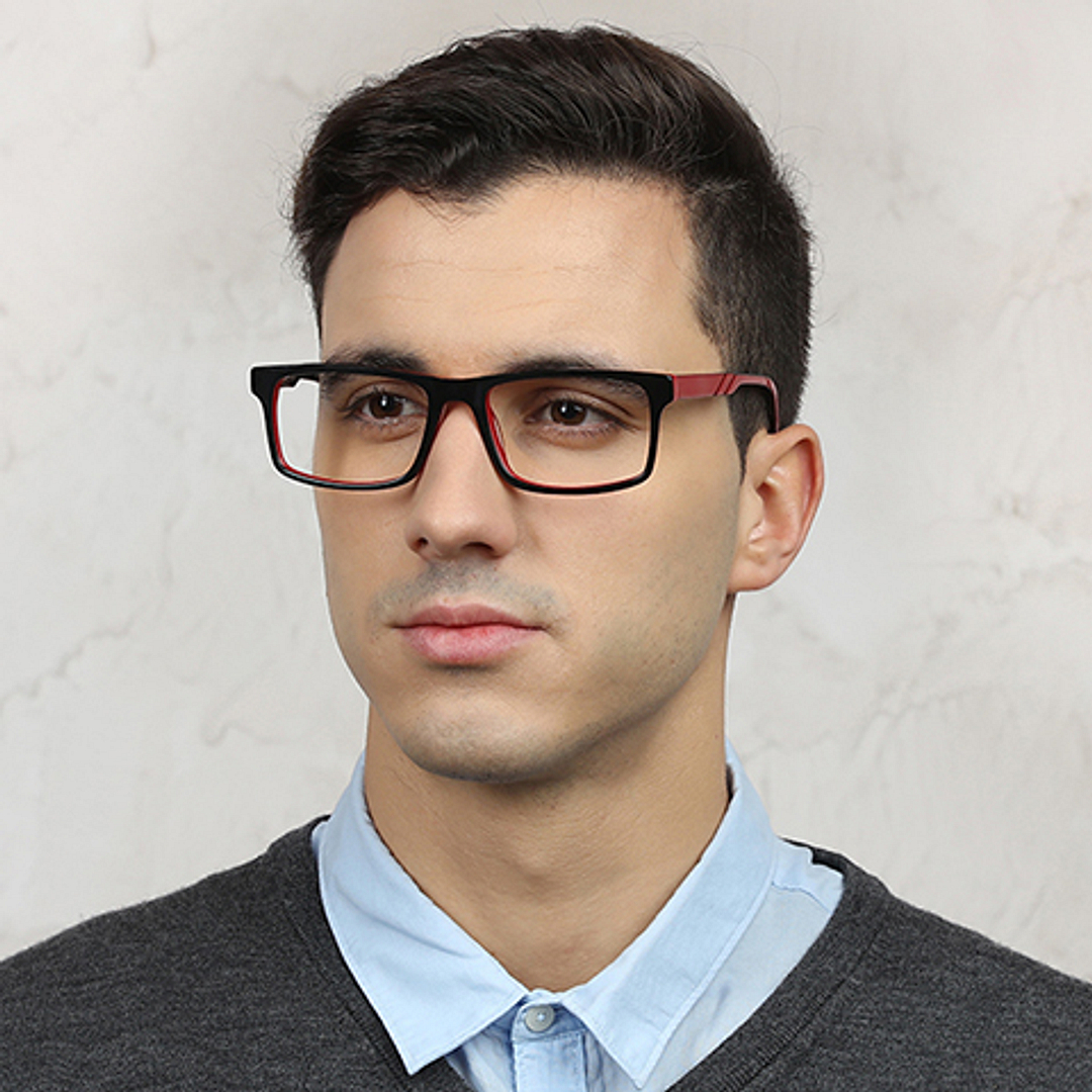 Vincent Chase Online Red Full Rim Rectangle left side