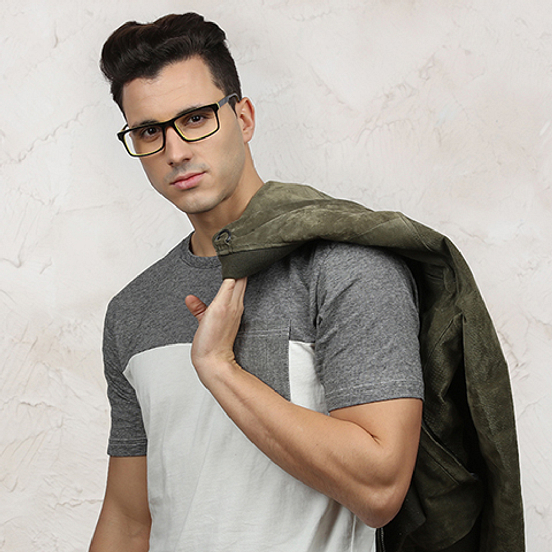 Vincent Chase Online Dark Brown Full Rim Rectangle left side