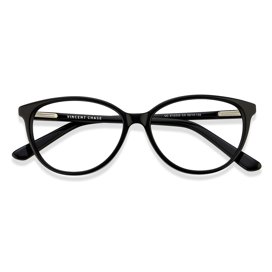 Vincent Chase Online Black Full Rim Cat Eye left side