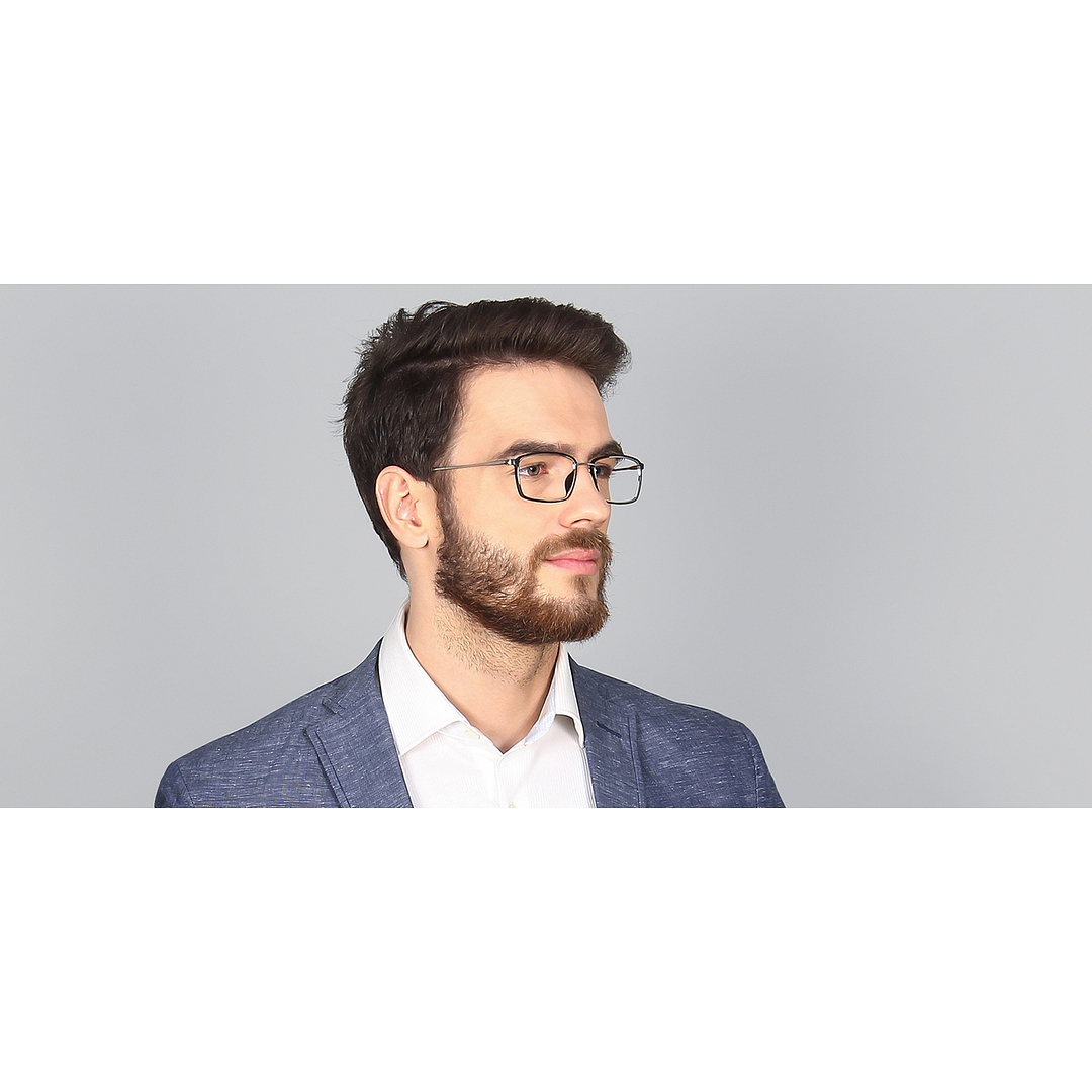 Lenskart Air Online Silver Full Rim Rectangle right side