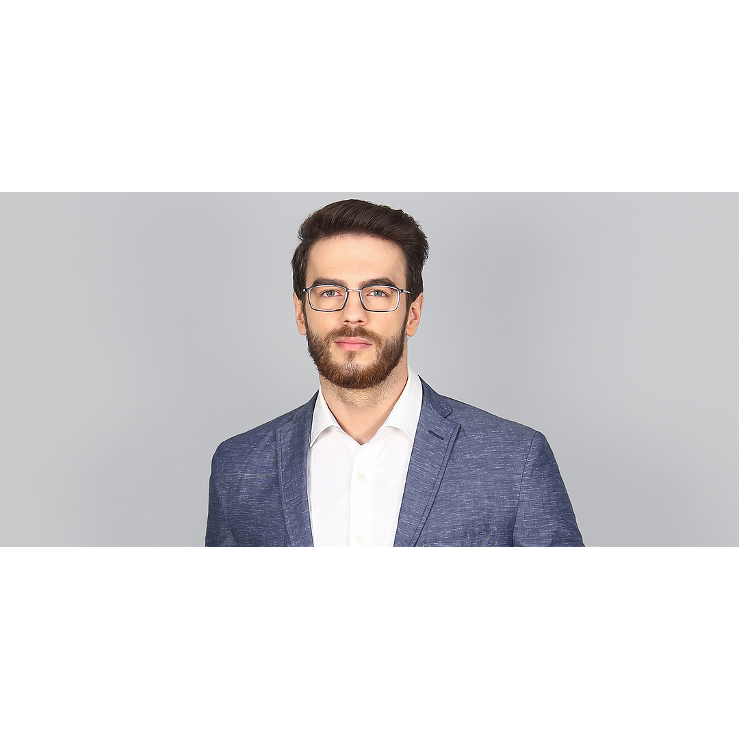 Lenskart Air Online Silver Full Rim Rectangle left side