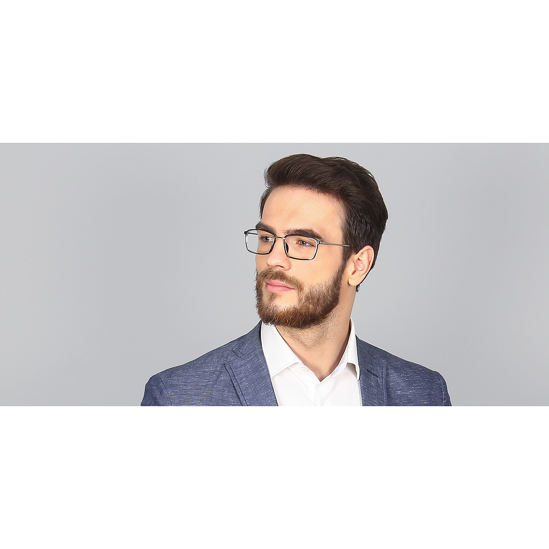 Lenskart Air Online Silver Full Rim Rectangle left side