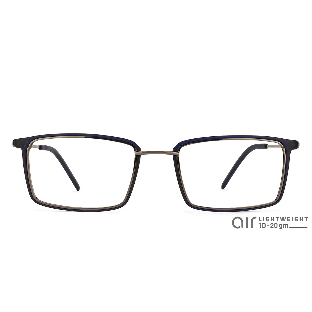 Lenskart Air Online Silver Full Rim Rectangle left side