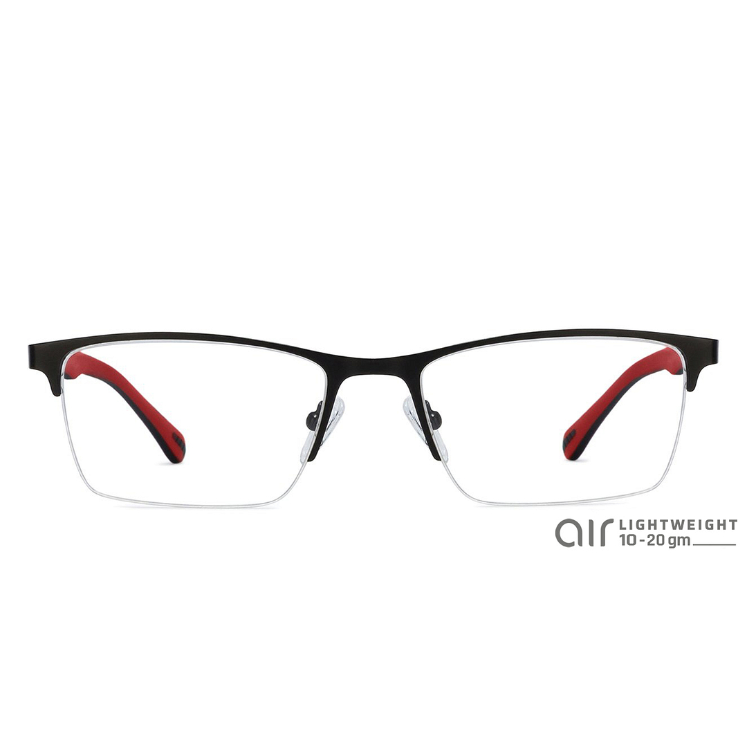 Lenskart Air Online Black Half Rim Rectangle left side