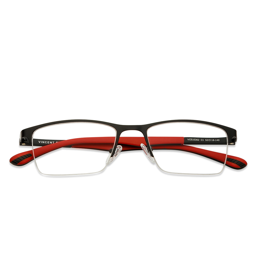 Lenskart Air Online Black Half Rim Rectangle left side
