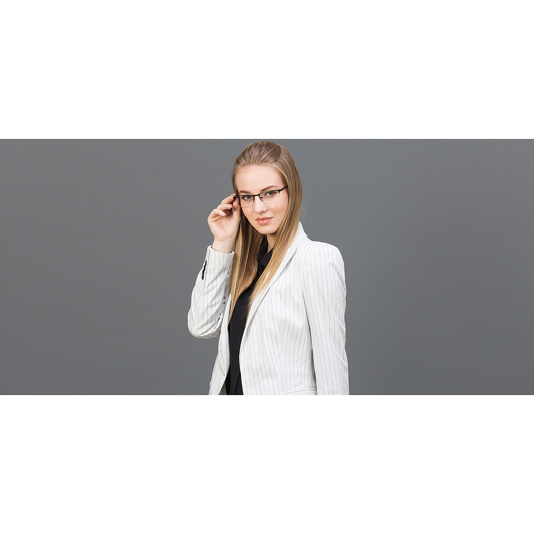 Lenskart Air Online Black Half Rim Rectangle right side