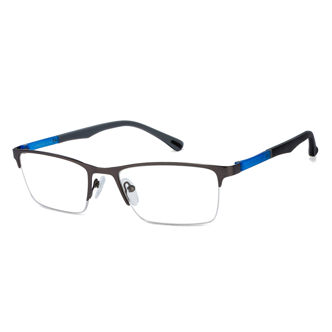 Lenskart Air Online Mid Gunmetal Half Rim Rectangle left side