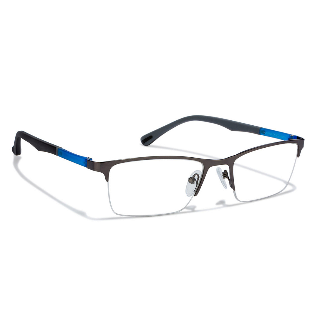Lenskart Air Online Mid Gunmetal Half Rim Rectangle right side