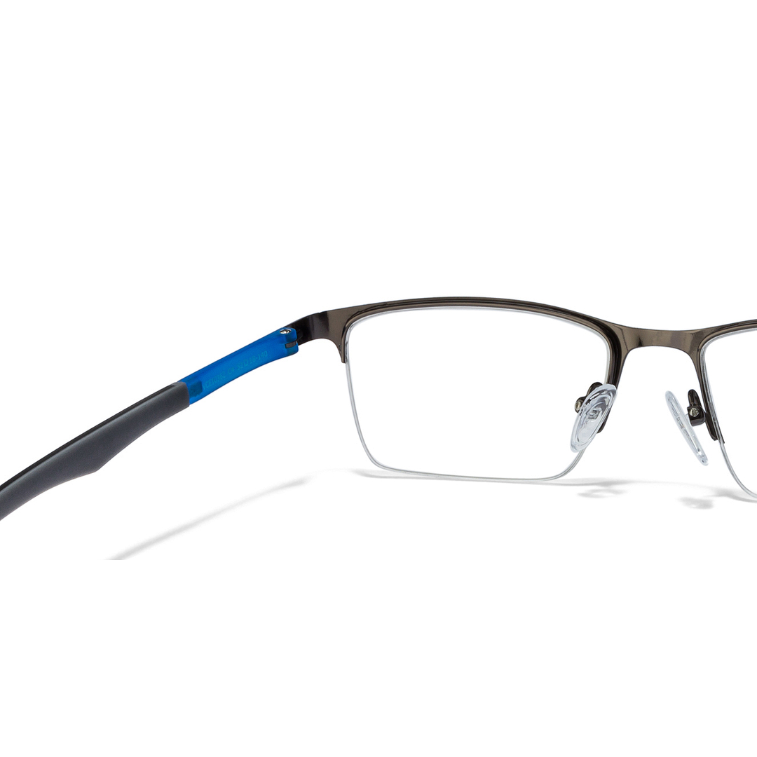 Lenskart Air Online Mid Gunmetal Half Rim Rectangle right side