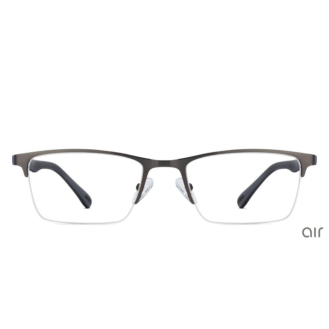 Lenskart Air Online Mid Gunmetal Half Rim Rectangle left side