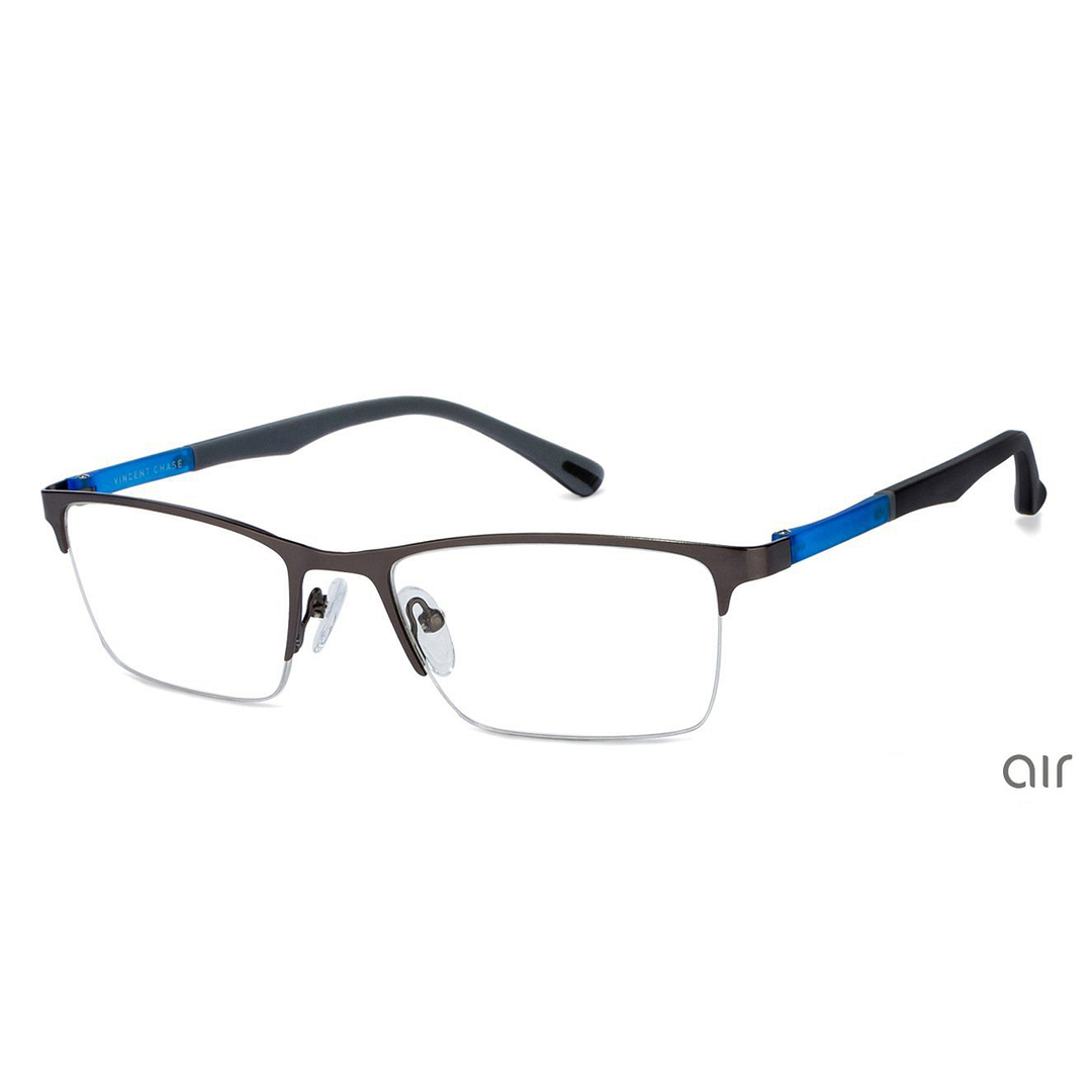 Lenskart Air Online Mid Gunmetal Half Rim Rectangle left side