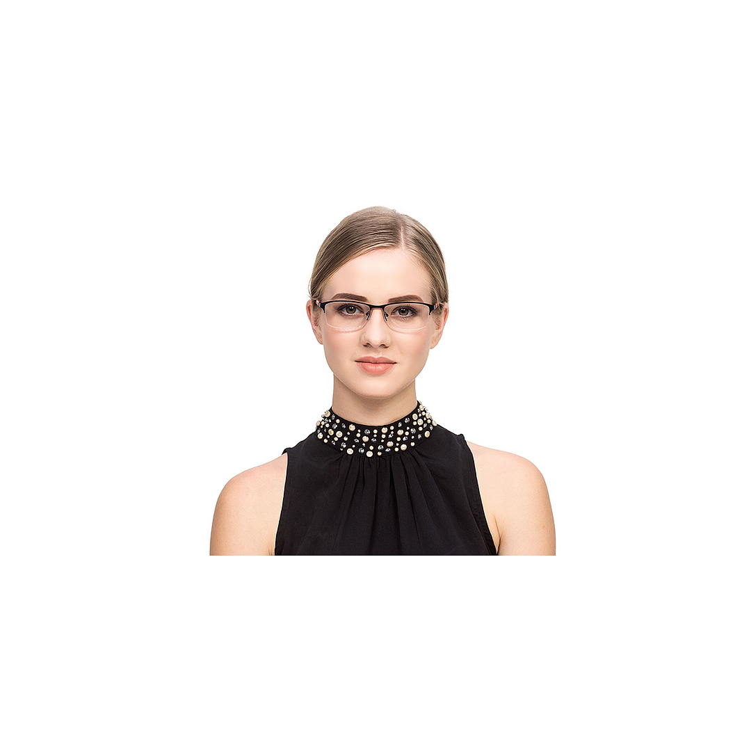 Vincent Chase Online Black Half Rim Rectangle left side