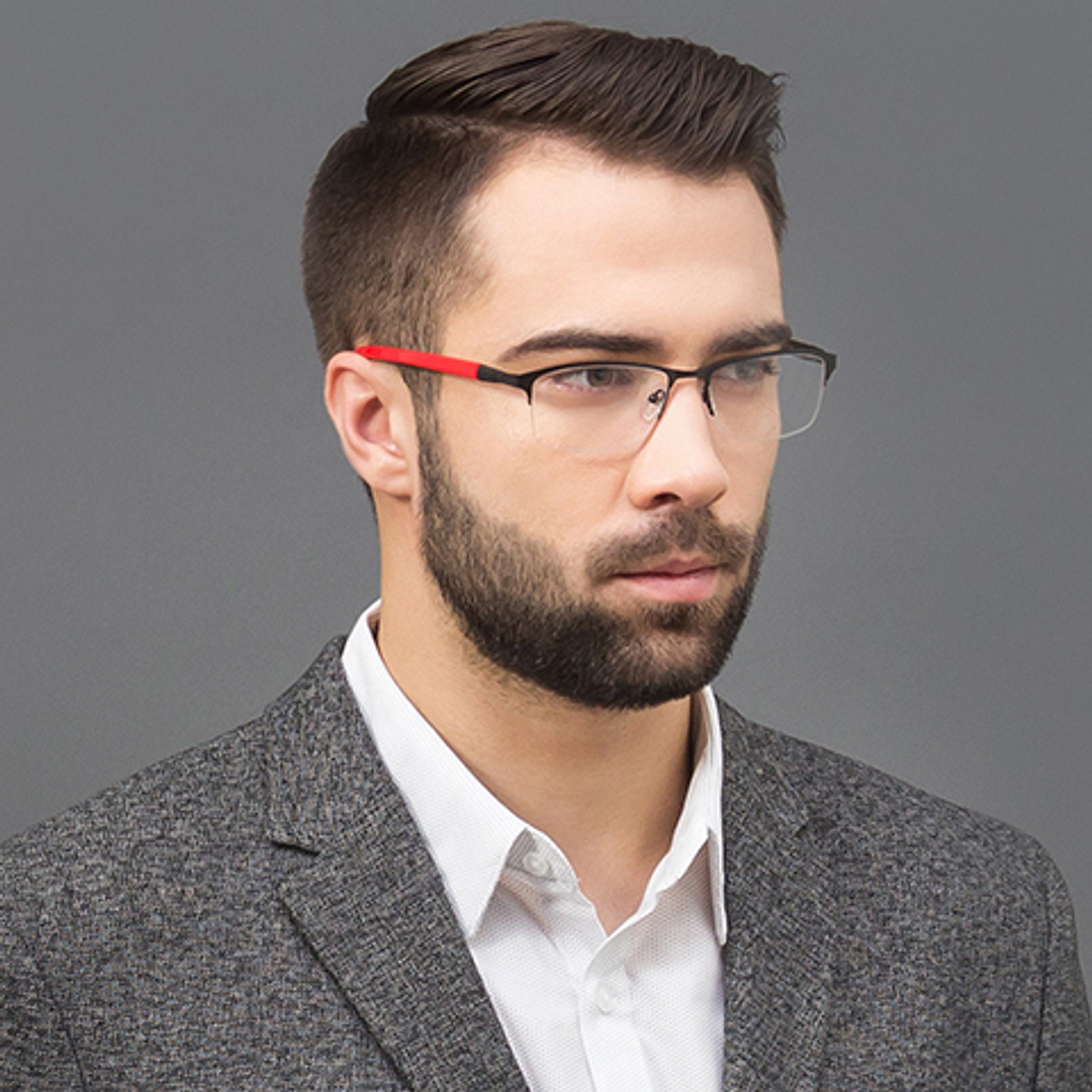 Vincent Chase Online Black Half Rim Rectangle right side