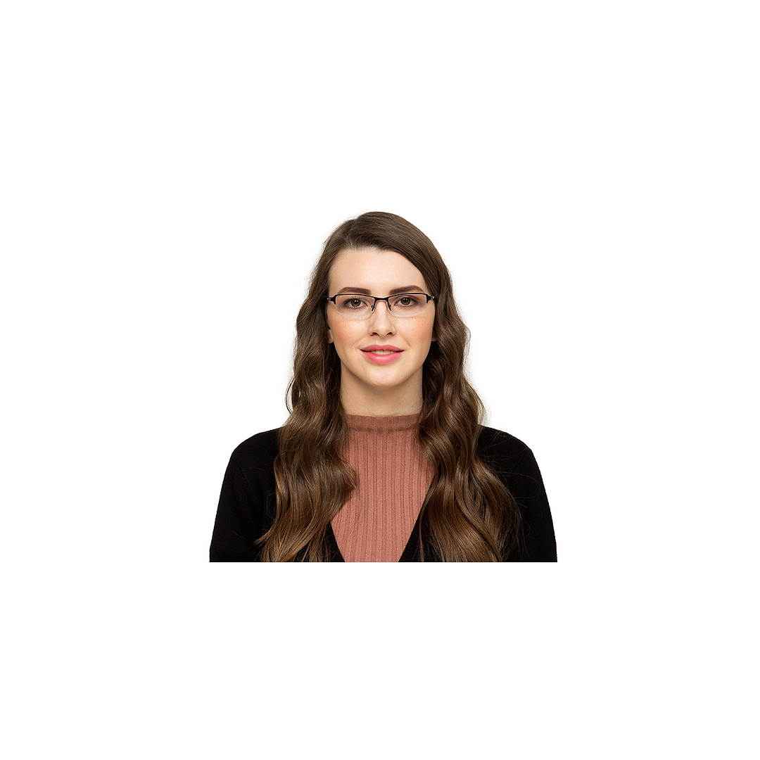 Vincent Chase Online Black Half Rim Rectangle left side