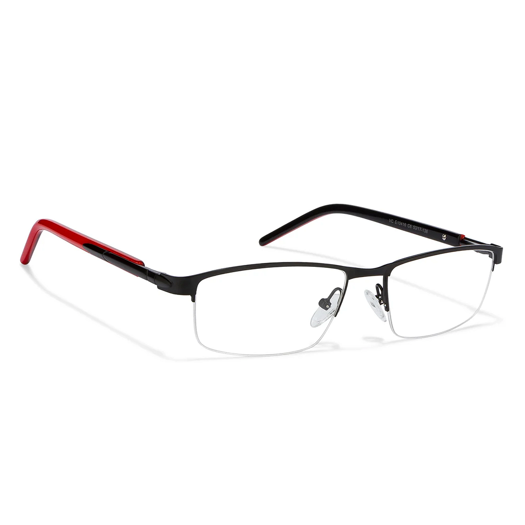 Vincent Chase Online Black Half Rim Rectangle left side