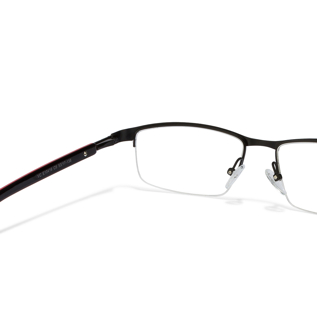 Vincent Chase Online Black Half Rim Rectangle left side