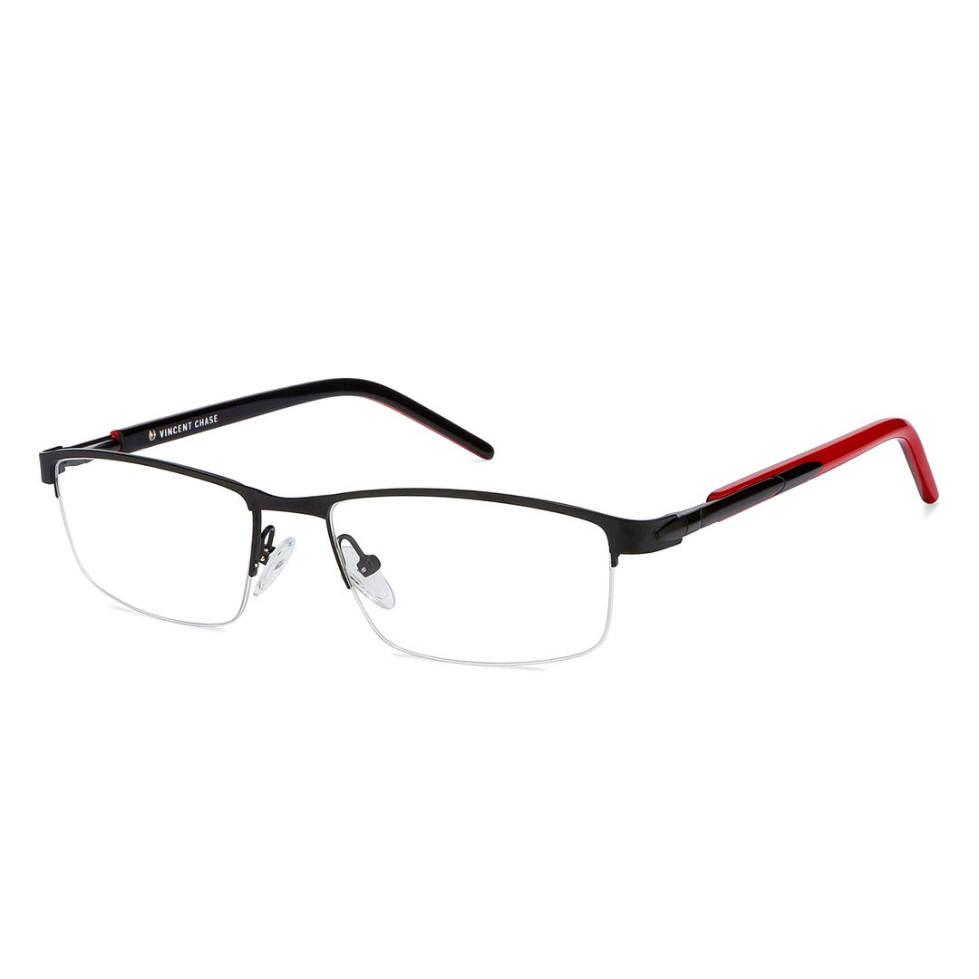 Vincent Chase Online Black Half Rim Rectangle left side