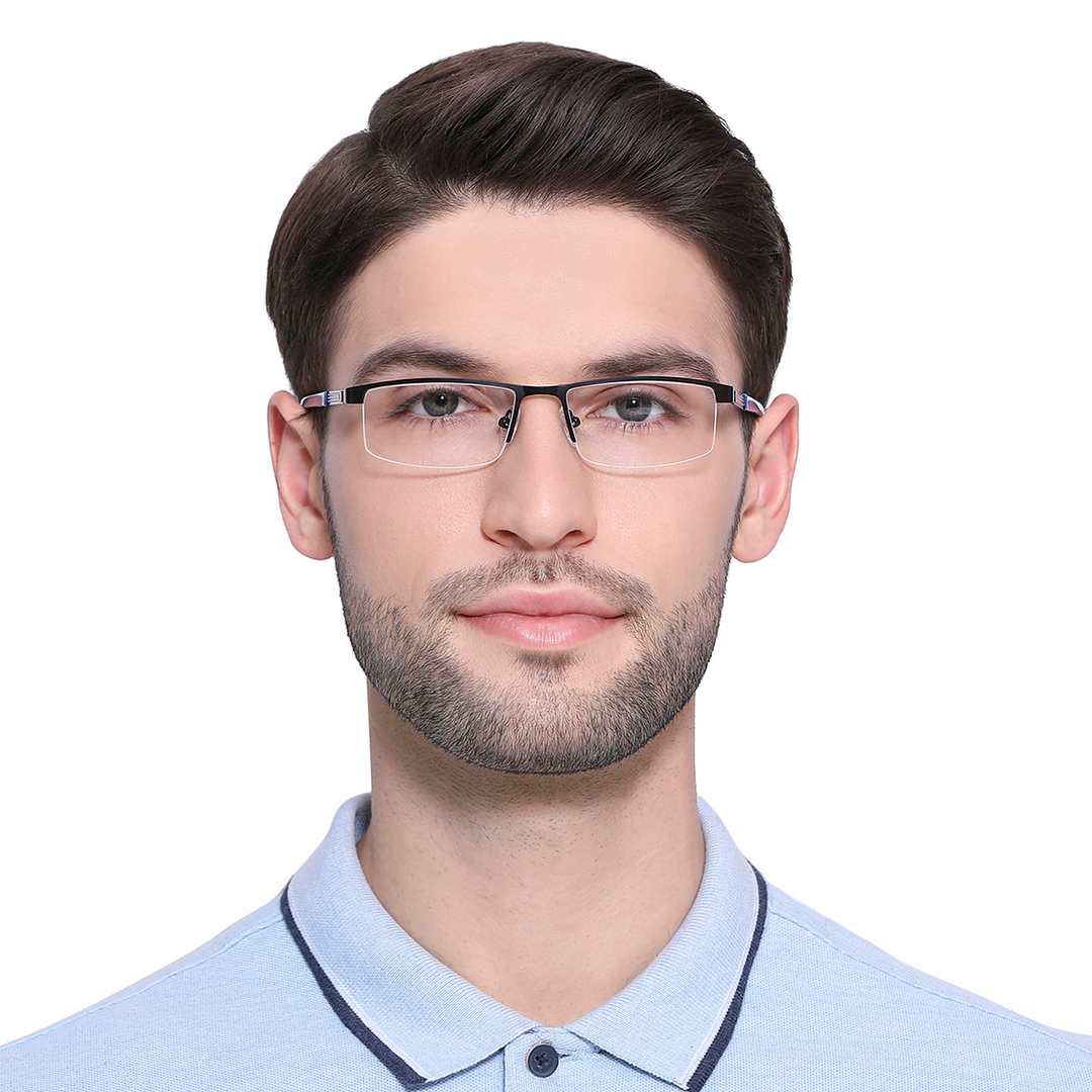 Vincent Chase Online Black Half Rim Rectangle left side