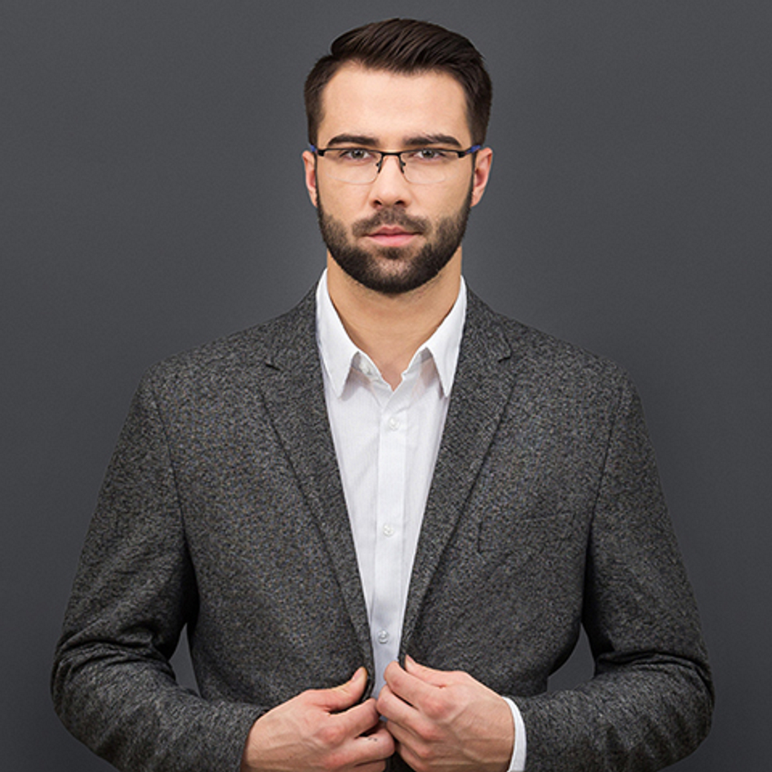 Vincent Chase Online Black Half Rim Rectangle left side