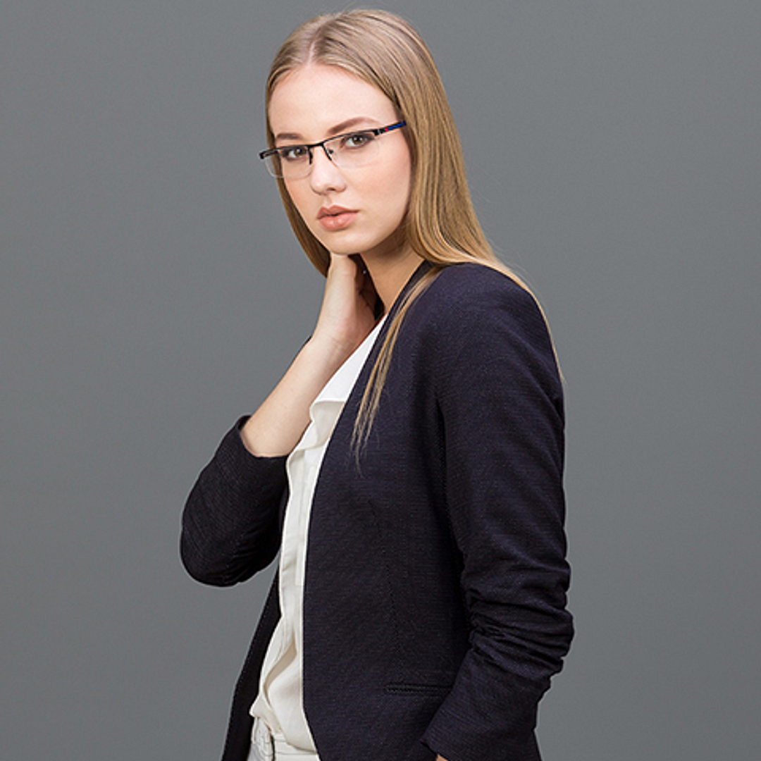 Vincent Chase Online Black Half Rim Rectangle right side