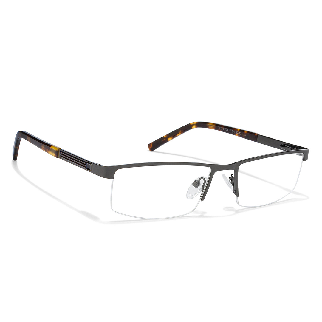 Vincent Chase Online Mid Gunmetal Half Rim Rectangle left side