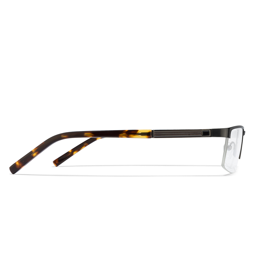 Vincent Chase Online Mid Gunmetal Half Rim Rectangle right side