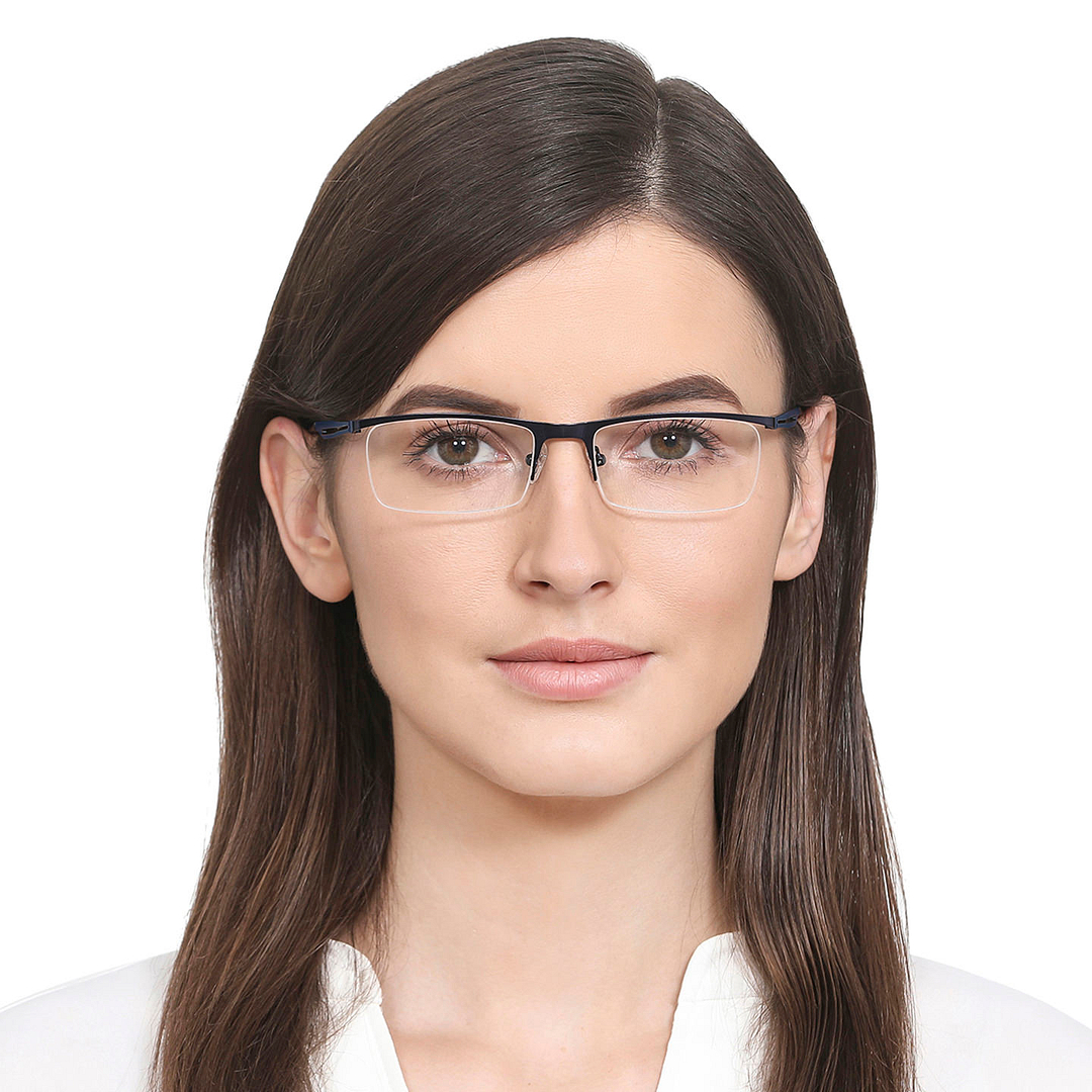 Vincent Chase Online Sky Blue Half Rim Rectangle right side