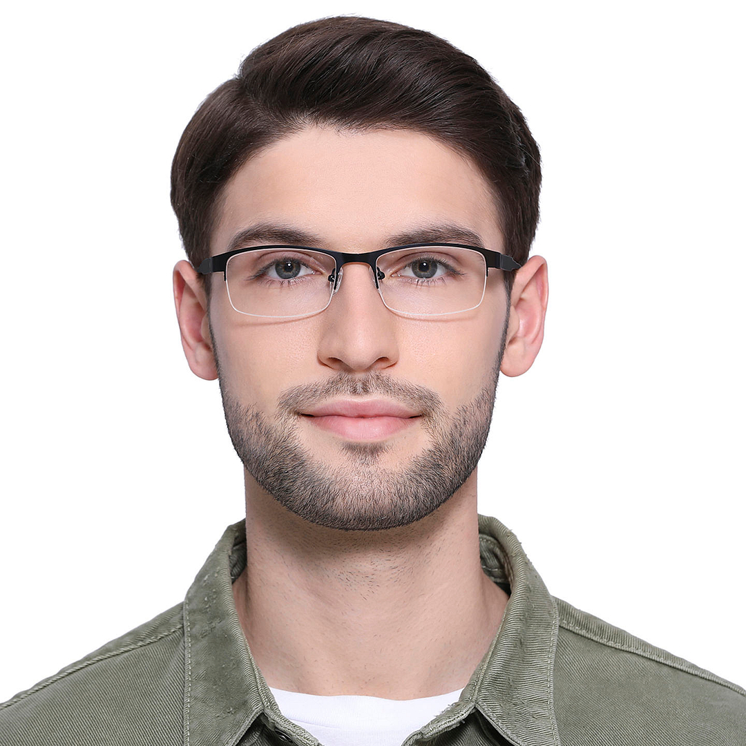 Vincent Chase Online Black Half Rim Rectangle left side