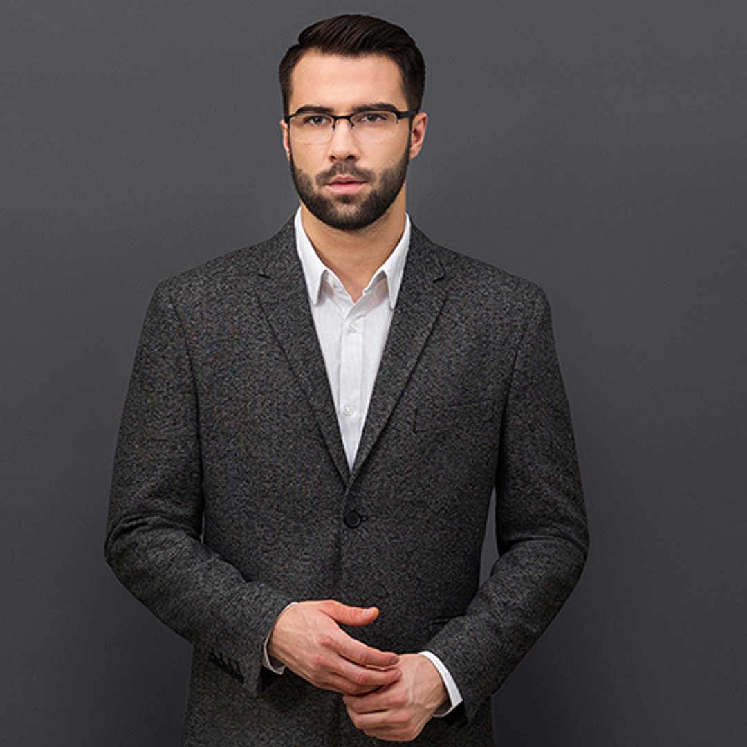 Vincent Chase Online Black Half Rim Rectangle left side