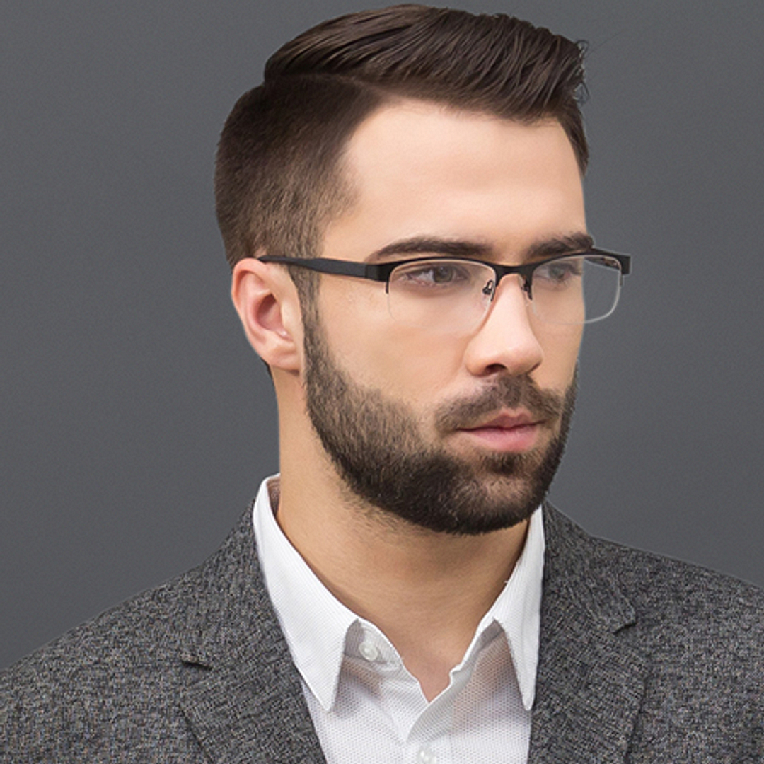 Vincent Chase Online Black Half Rim Rectangle right side