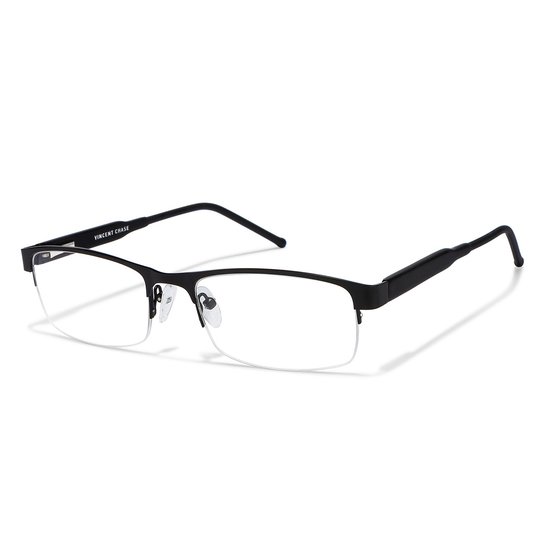 Vincent Chase Online Black Half Rim Rectangle left side