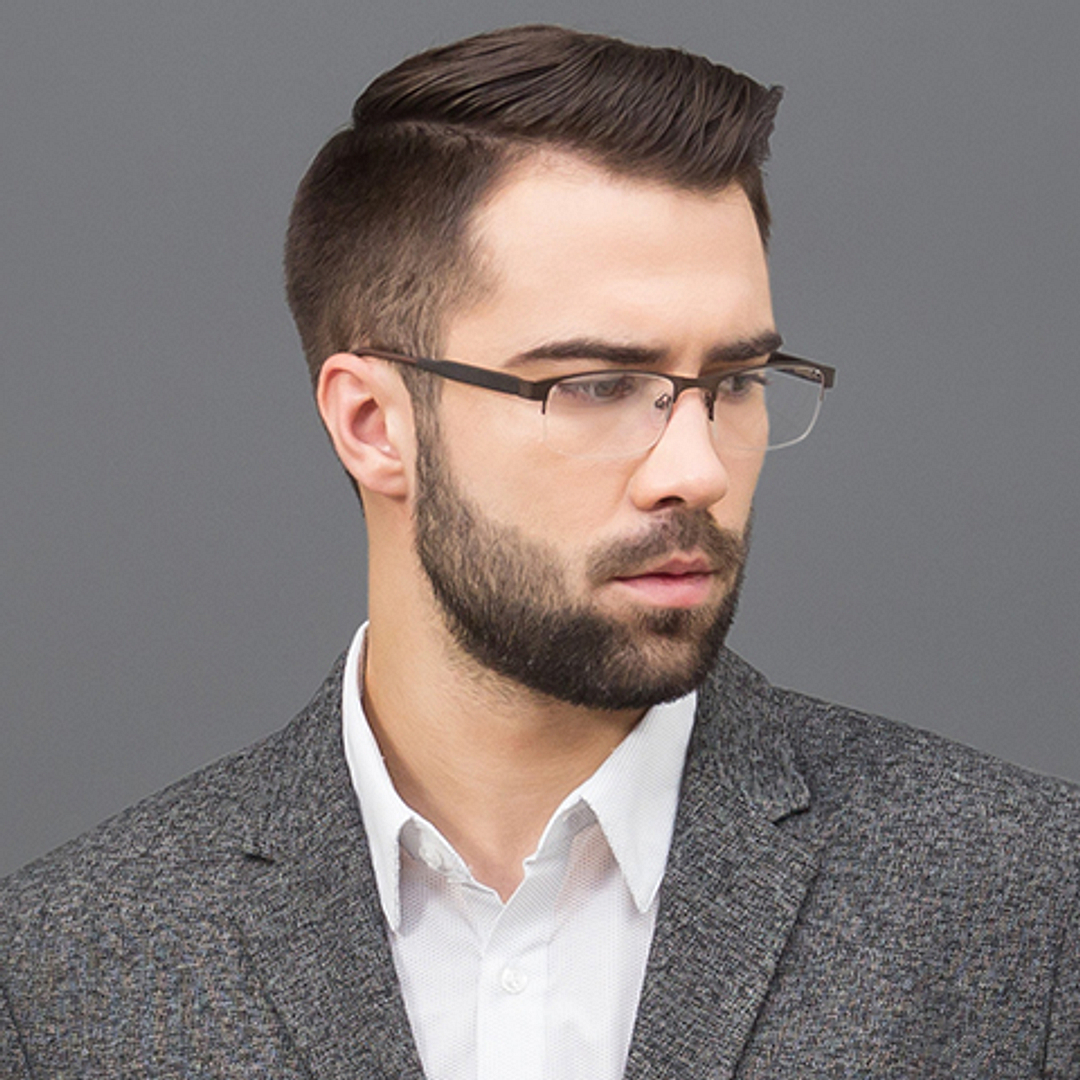 Vincent Chase Online Light Brown Half Rim Rectangle right side