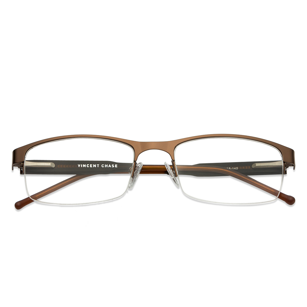 Vincent Chase Online Light Brown Half Rim Rectangle right side