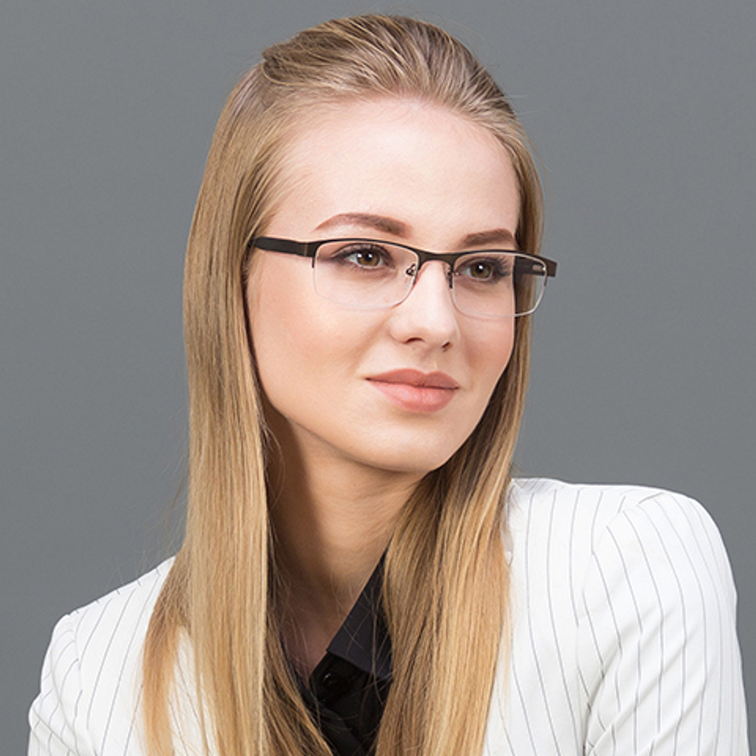 Vincent Chase Online Light Brown Half Rim Rectangle left side