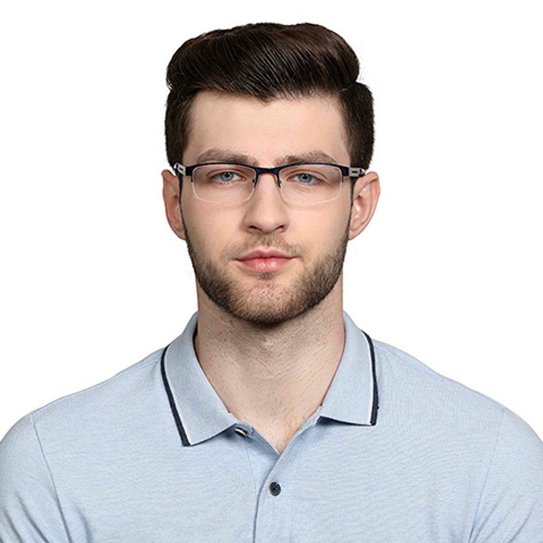 Vincent Chase Online Sky Blue Half Rim Rectangle left side