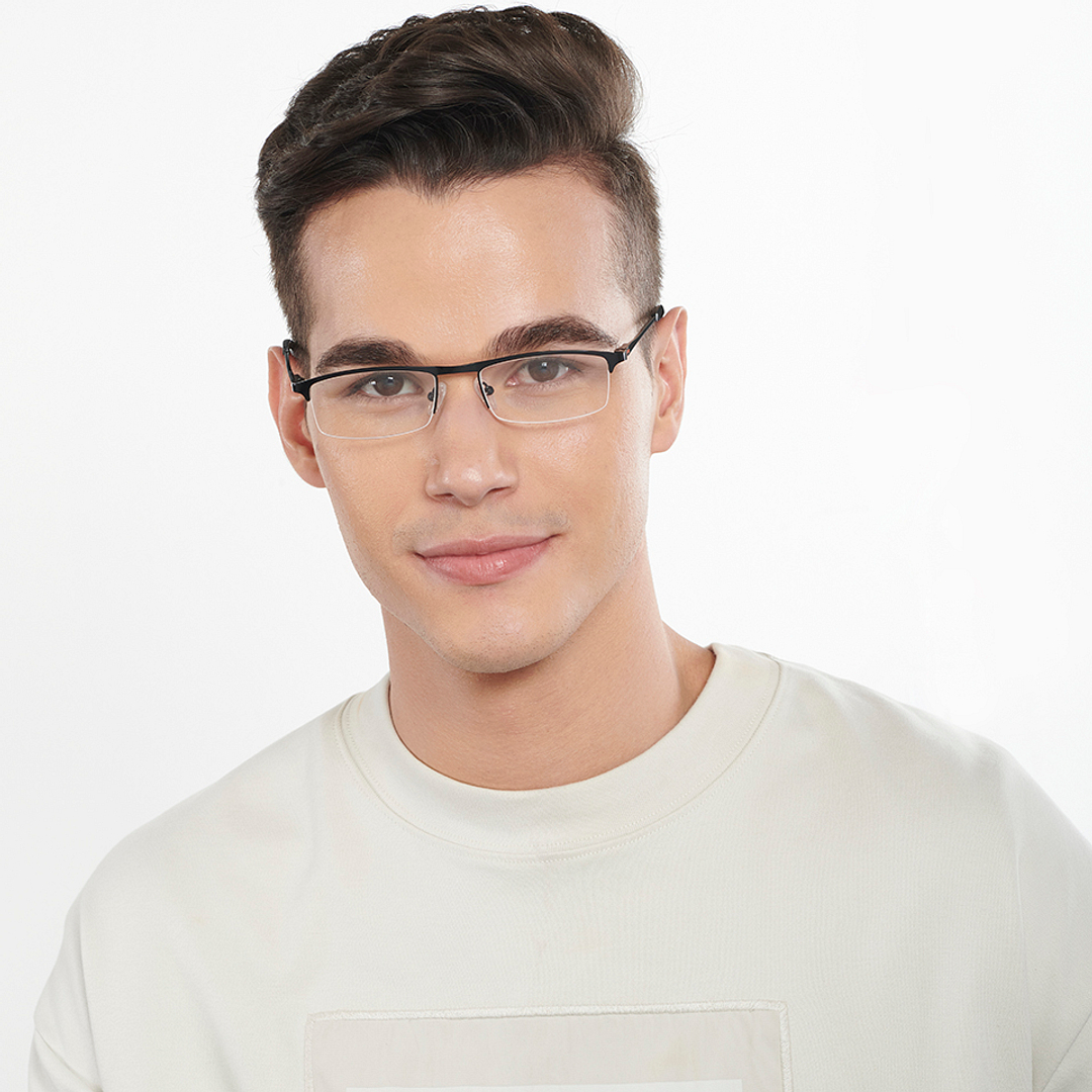 Vincent Chase Online Black Half Rim Rectangle right side