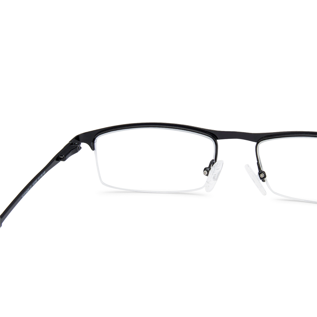Vincent Chase Black Half Rim Rectangle right side