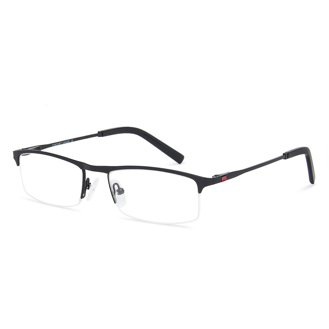Vincent Chase Black Half Rim Rectangle right side