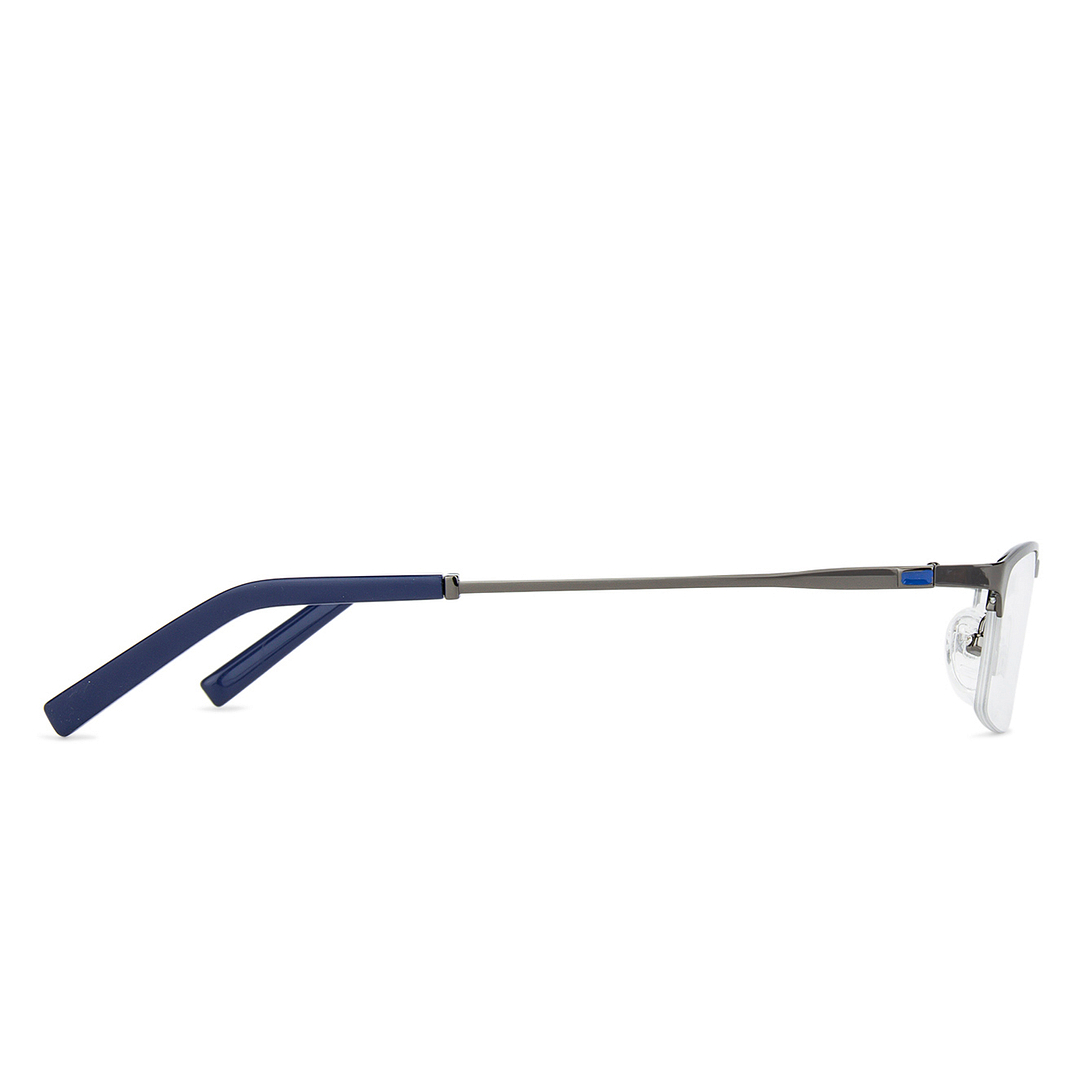 Vincent Chase Mid Gunmetal Half Rim Rectangle left side