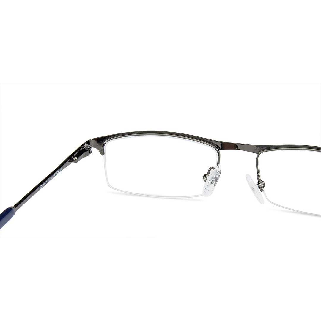 Vincent Chase Mid Gunmetal Half Rim Rectangle right side