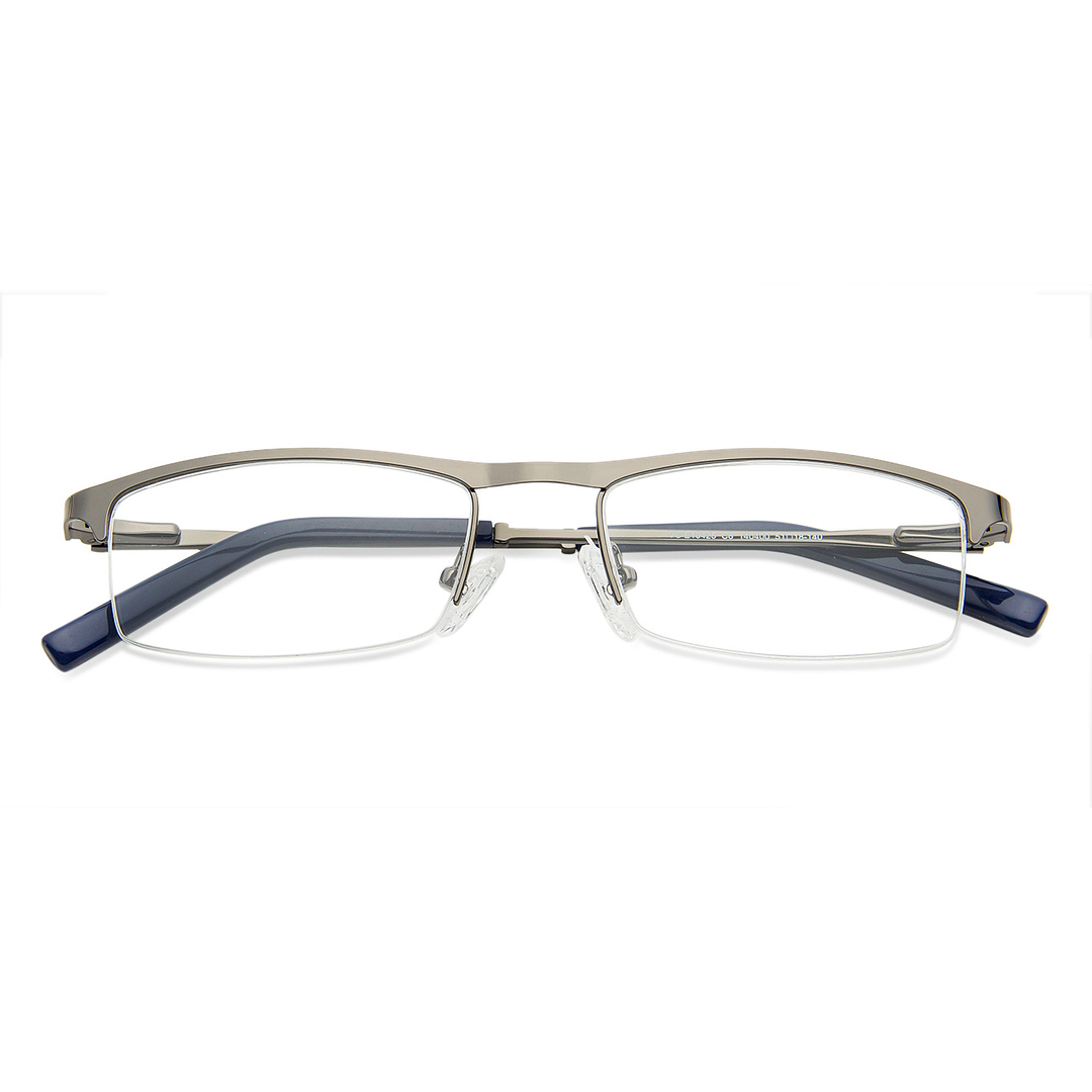Vincent Chase Mid Gunmetal Half Rim Rectangle left side