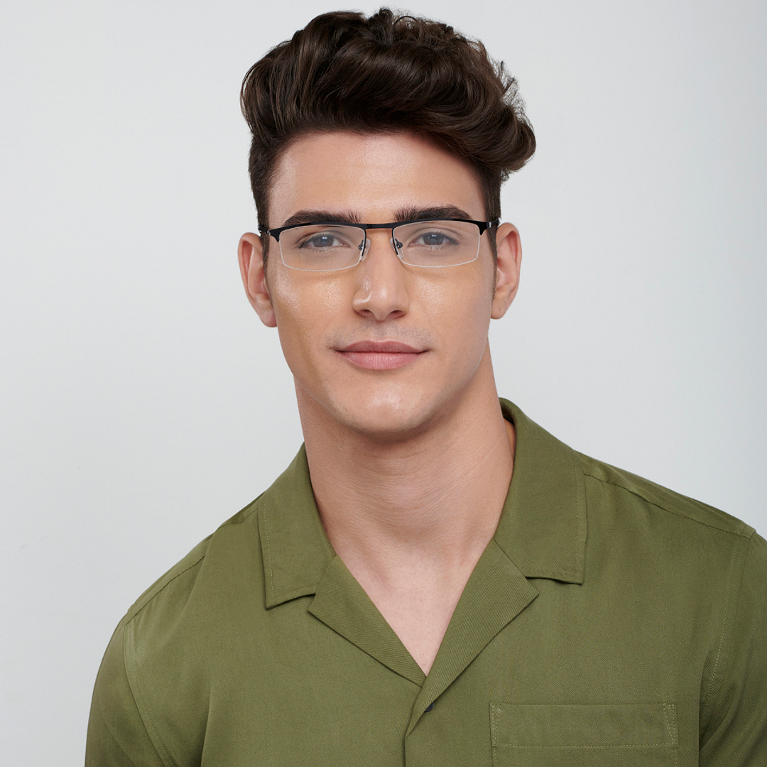 Vincent Chase Online Black Half Rim Rectangle right side