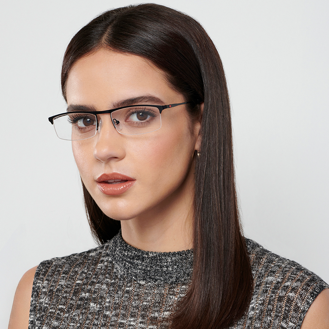 Vincent Chase Online Black Half Rim Rectangle right side