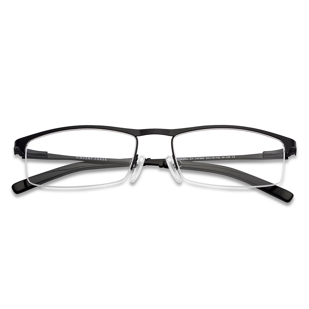 Vincent Chase Online Black Half Rim Rectangle left side