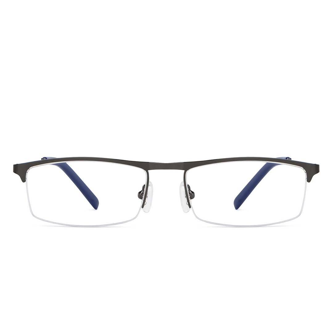 Vincent Chase Online Mid Gunmetal Half Rim Rectangle left side