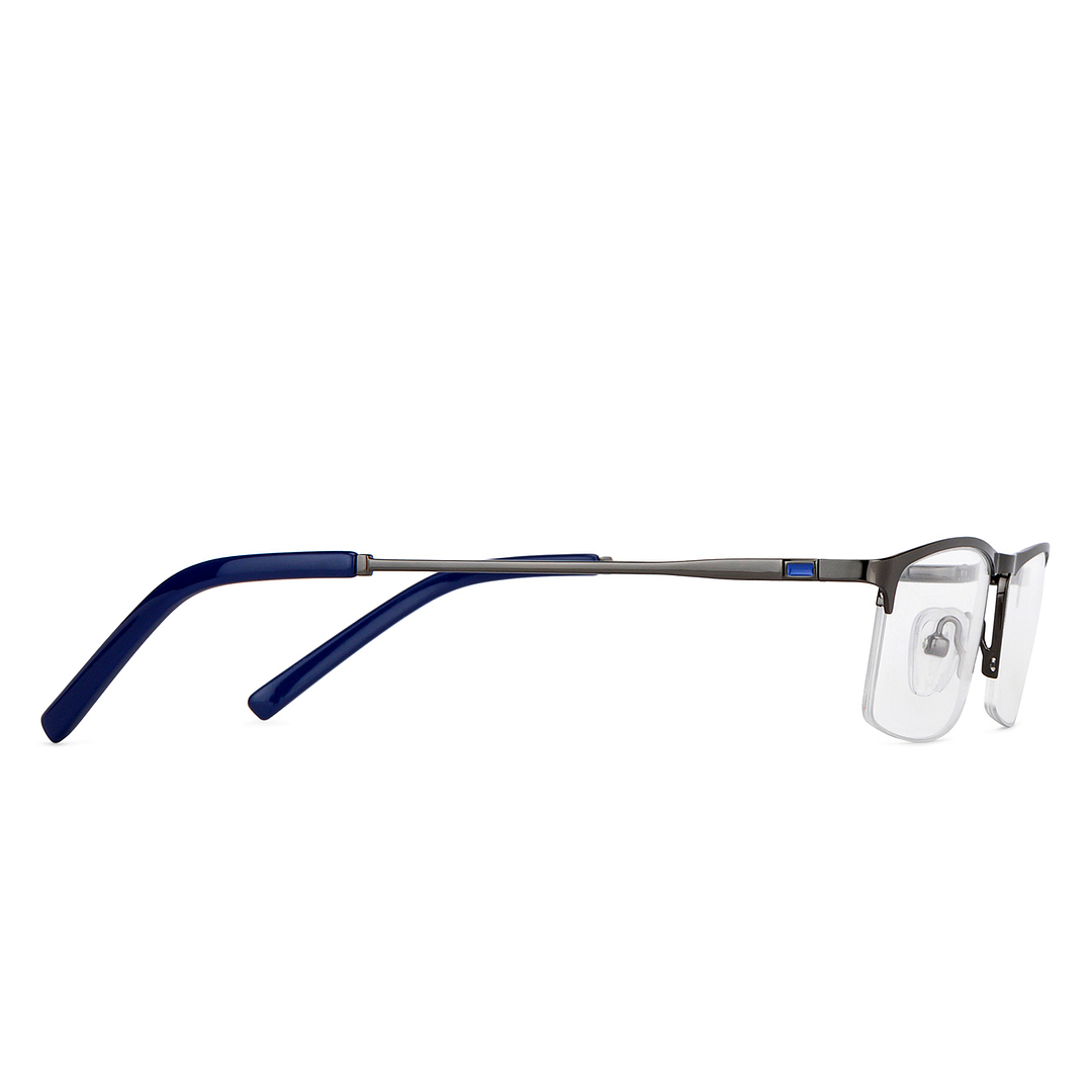 Vincent Chase Online Mid Gunmetal Half Rim Rectangle left side