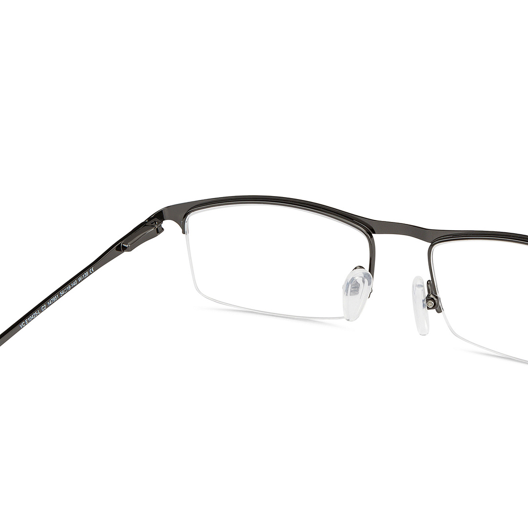 Vincent Chase Online Mid Gunmetal Half Rim Rectangle right side