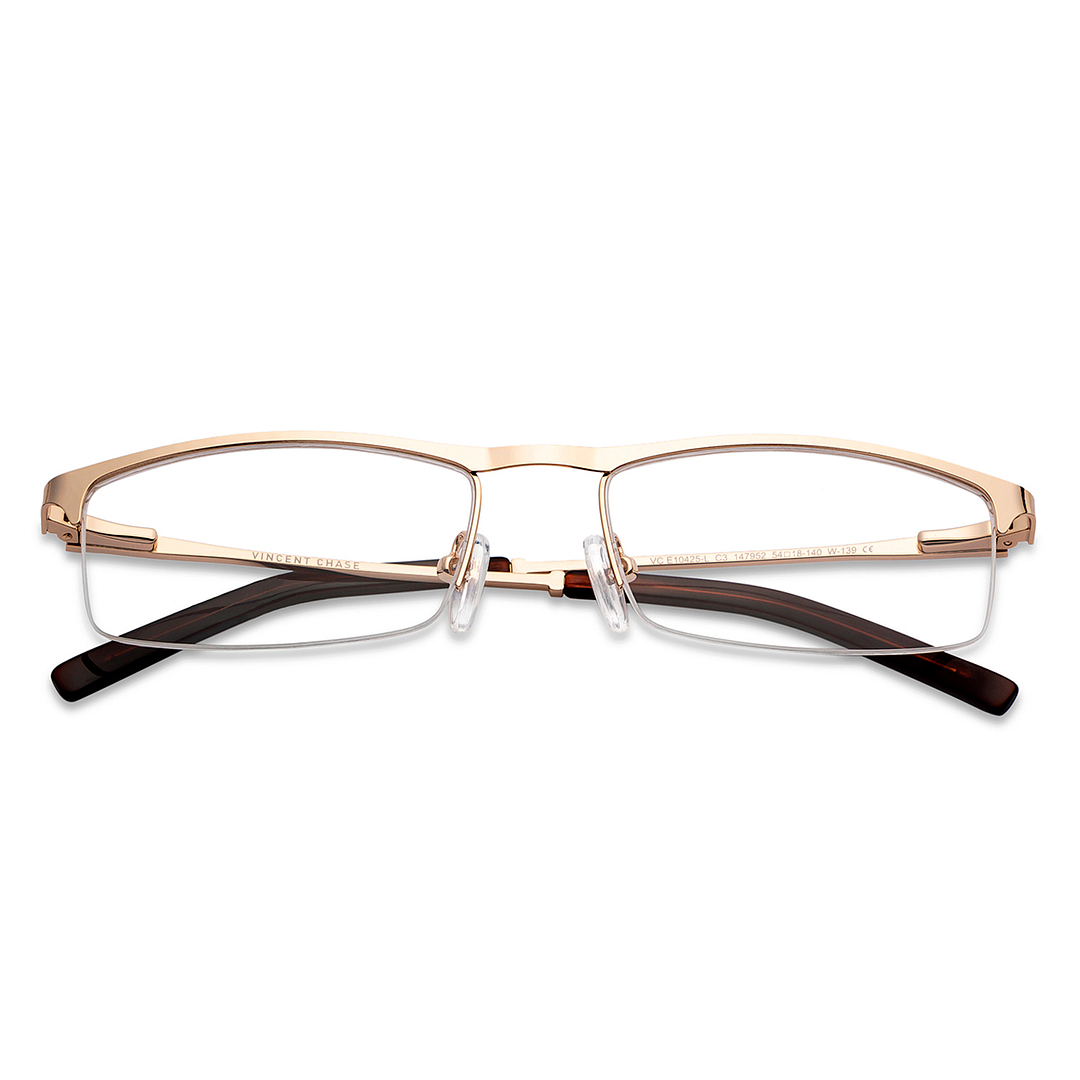 Vincent Chase Online Gold Half Rim Rectangle left side